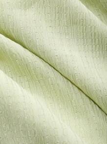 DAZY 休闲长款优雅淑女短袖连衣裙太阳裙 - 綠色 - 查看 7