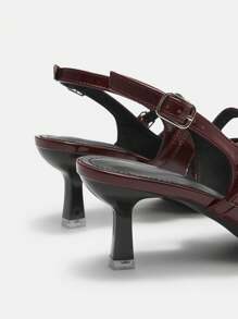 CUCCOO CURVES Sandalias de tacón alto con punta estrecha y ajuste ancho, diseño elegante con tiras y tiras para el tobillo, apropiadas para todas las estaciones, tallas grandes