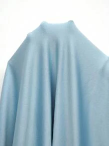 Zolique Solid Crop Tee & Ruched Bodycon Skirt - Blue - View 7