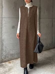 FRIFUL Women Casual Sleeveless Dress, Autumn/Winter
