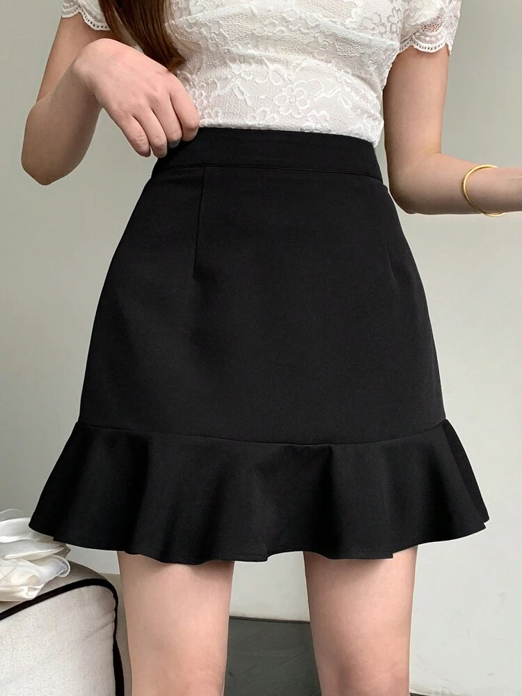 New Spring Style Date Women's Mini Skirt For Summer,Ruffle