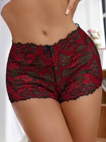3pcs Set Elegant Lace Briefs Lingerie - Multicolor - View 2