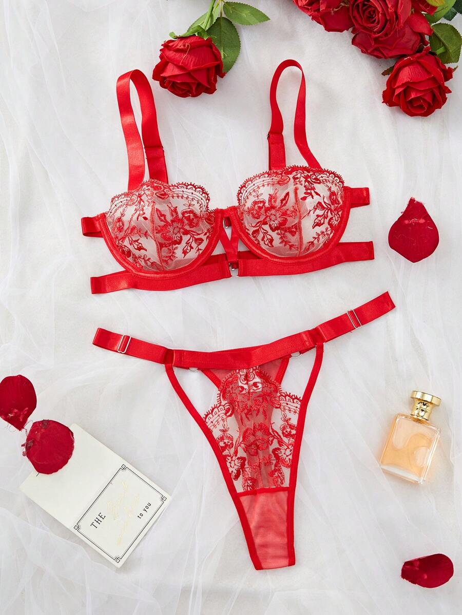 2pcs/Set Women Dark Series Sexy Lingerie Set