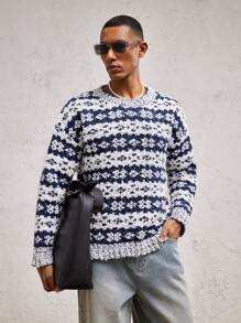 AKNOTIC Business Casual Cárdigan tejido holgado y grande para hombre, adecuado para otoño/invierno