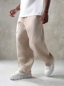 SUMWON Premium Relaxed Fit Jogger Sweatpants Athleisure Loungewear With Elastic Cuffs Comfortable Fall Winter Workout Athletic Pants - Khaki - View 1