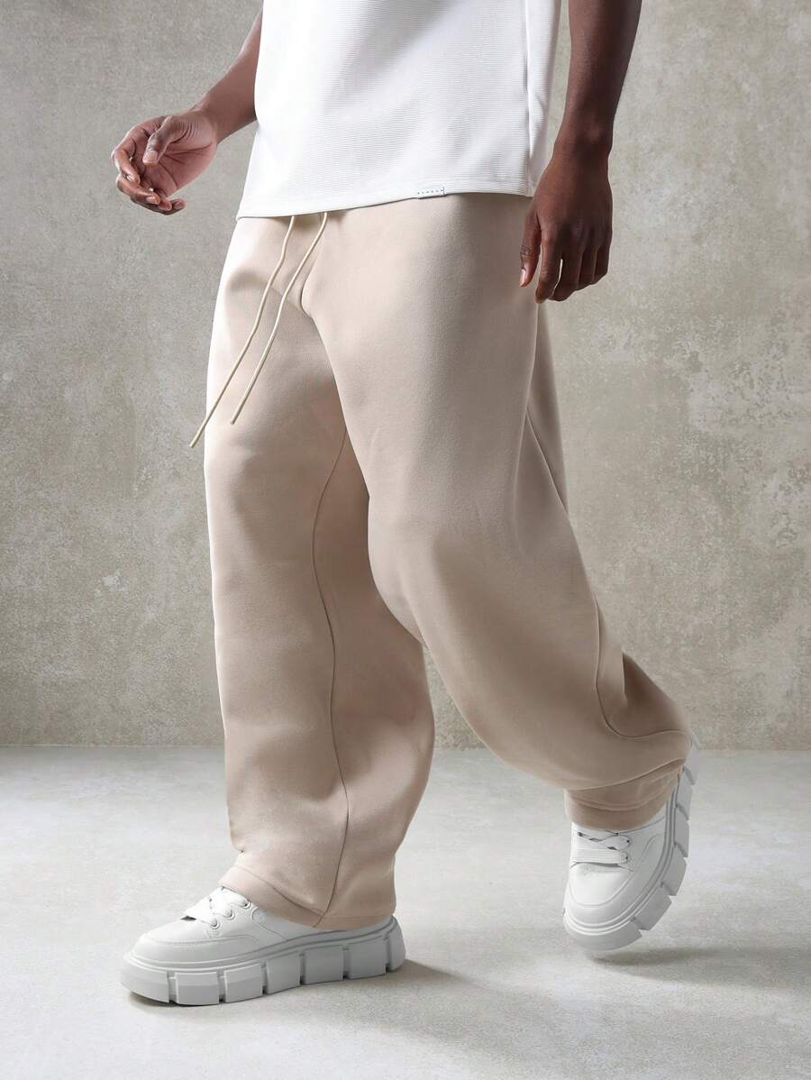 SUMWON Premium Relaxed Fit Jogger Sweatpants Athleisure Loungewear With Elastic Cuffs Comfortable Fall Winter Workout Athletic Pants - Khaki - View 1