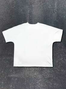 Manfinity EMRG 男士人物印花休闲插肩袖圆领 T 恤 - 白色 - 查看 2