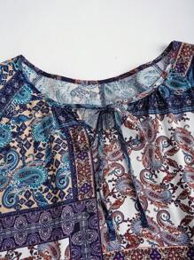 EMERY ROSE Blusa holgada de manga corta de talla grande, atuendos casuales y de moda sencilla para uso diario, atuendos de vacaciones, vestimenta occidental para mujer, atuendos country para mujer, atuendos country de primavera para mujer, atuendos de verano para mujer, ropa de estilo bohemio para mujer