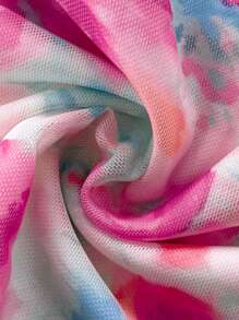 Soleia 女士浪漫花卉印花露背交叉带褶皱吊带背心，适合派对、情人节 - 彩色 - 查看 7