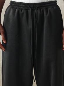 SUMWON Quần nỉ thể thao Quần chạy bộ vải nỉ rộng rãi có chun ở mắt cá chân Quần tập luyện mùa đông Quần mặc ở nhà Quần thể thao thường ngày Quần tập luyện thể thao - màu đen - Xem 6