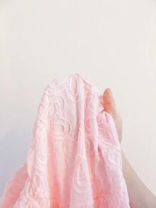 Soleia Blusa donna con scollo a V, maniche a sbuffo, orlo con volant, in tessuto lavorato a maglia rosa, adatta per vacanze, San Valentino, estate, compleanni, Mardi Gras e altre occasioni - Rosa - Visualizzare 10
