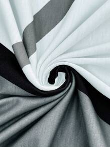 SHEIN LUNE Damen Mode Lässig Kurzarm T-Shirt, geometrisches grafisches Muster, Rundhalsausschnitt mit Knopfverschluss, locker sitzende bequeme Passform, Frühling/Sommer - Verschiedenfarbig - Übersicht 8