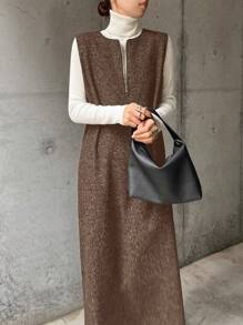 FRIFUL Women Casual Sleeveless Dress, Autumn/Winter