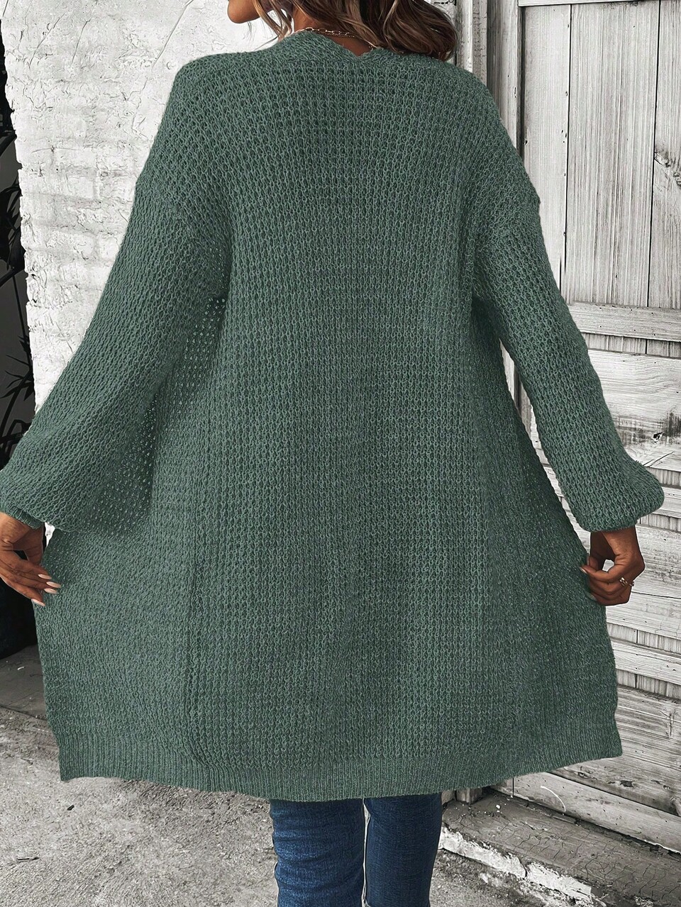 Drop Shoulder Casual Design Cardigan Fall Winter Cloth For Women