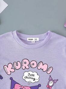 HELLO KITTY AND FRIENDS | SHEIN Tween Girls Casual Simple Short Sleeve T-Shirt, Suitable For Summer