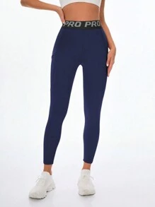 Easithlete 瘦身提臀瑜伽紧身裤 - 藏蓝色 - 查看 7