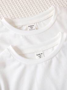 2 Pieces Set For Young Boys, Casual & Cute Sporty Street Fashion Style, Dopamine Colorblock Design Loose Fit Crew Neck T-Shirt And Shorts, Buy One Get One Free, Suitable For Spring, Summer, Autumn & Winter, Home, Outdoor, School, Sports - Multicolor - View 7