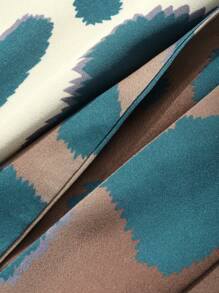 DAZY New Spring/Fall Elegant Women Long Dress For Outing Long Sleeve Dress Leopard Print - Green - View 4