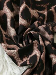 Rometta Bộ đồ liền thân in họa tiết da báo không dây cỡ lớn cho nữ, mùa hè - Nhiều màu - Xem 3