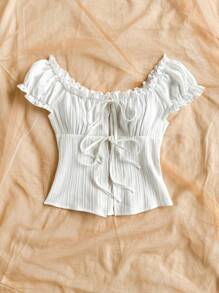 Soleia 流苏边系带休闲度假纹理衬衫，百搭青春，西部女装，节日，波西米亚风，嬉皮士，女牛仔，老钱，波西米亚风