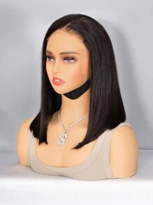 ALL READY WIG Peruka typu Bob, wstępnie wybielona, wstępnie oskubana, wstępnie przycięta, koronkowa, topliwa, 6x5, bez kleju, prosta, do noszenia i zamykania, 100% ludzkich włosów, 9AM HAIR