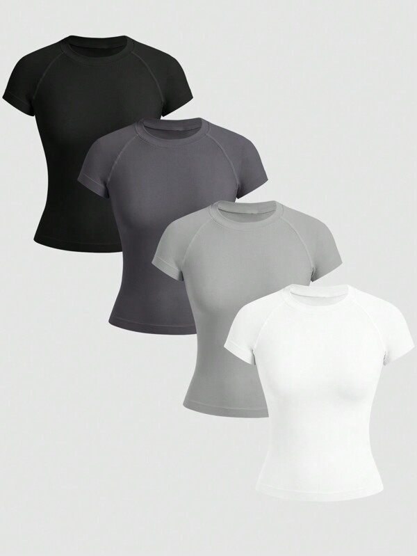 Seamluxe SHEIN Sport Seamless Sport T-Shirt, Casual & Fashionable For Daily Wear