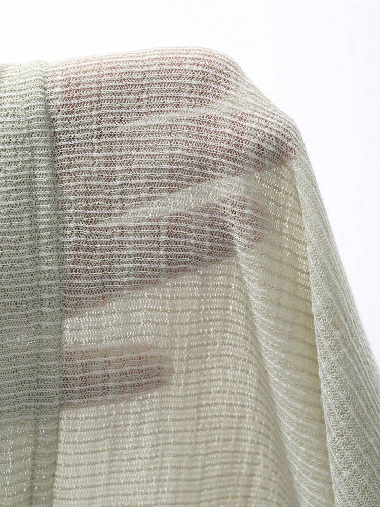 Women Solid Color Textured Loose Short Sleeve Round Neck Casual Thin Summer Top Preppy Tops