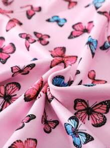 3 件套 Tween 女童休闲日常针织圆领短袖上衣 - 粉色 - 查看 6