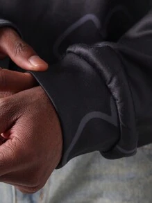 SUMWON Sumwon Floral Print Pullover Hoodie Streetwear Casual Athletic Sweatshirt With Kangaroo Pocket Urban Fashion Drawstring Hood Fall Winter Comfort Essential