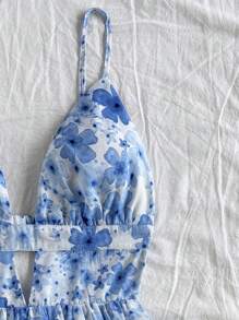 Soleia Vestido mini con espalda recortada y tirantes de espagueti, estilo romántico para verano y primavera. Adecuado para vacaciones en la playa, citas, el Día de San Valentín, o tardes de té.