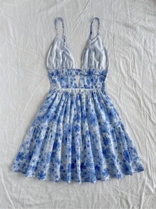 Soleia Vestido mini con espalda recortada y tirantes de espagueti, estilo romántico para verano y primavera. Adecuado para vacaciones en la playa, citas, el Día de San Valentín, o tardes de té.