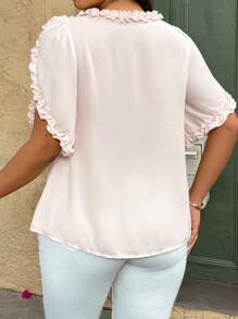 Breezaya Plus Size Boho Casual Vacation Style Blouse, Minimalist Fashion For Everyday Wear, For Summer