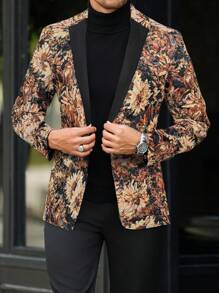 Manfinity AFTRDRK Men's Casual Blazer Jacket, Simple & Fashionable For Daily Wear - Multicolor - View 6