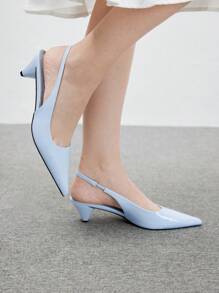 CUCCOO BIZCHIC 女士尖头细高跟浅蓝色高跟鞋，时尚优雅，高端休闲，春季穿搭，春假复活节必备。