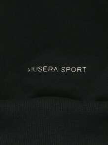 Musera Sport Kurzer Hoodie, für Padel, Tennis, Pickleball Gym Fitness - Schwarz - Übersicht 6