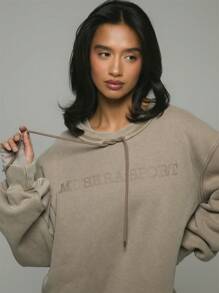 Musera Sport Slogan Drawstring Oversized Crew Neck Sweatshirt Padel, Tennis, Pickleball