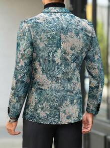 Manfinity Homme Men's Simple Casual Daily Wear Suit Jacket - Multicolor - View 2