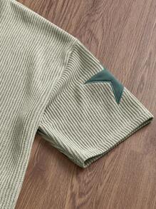 EASEVO Camiseta de manga corta de punto con cuello redondo y estampado, adecuada para el verano, tallas grandes para hombre