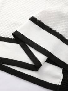 SHEIN LUNE 大码针织开衫，简约时尚休闲日常穿着 - 白色 - 查看 4