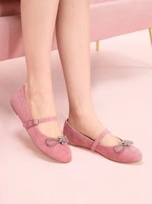 CUCCOO DOLLMOD Blush Pink Women's Round Toe Cute Style Flat Shoes Valentine's Day - Coral Pink - View 5