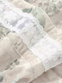 DAZY Vestido de mujer de cuello en V profundo con estampado floral de longitud media para fiesta, vestido de otoño de manga larga, vestido elegante para mujer - Beis - Ver 11