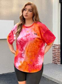 Muchica 大码拱形下摆扎染 T 恤，春/夏