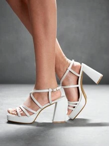 CUCCOO SZL Women's Fashion High Heel Sandals, Minimalist Style Casual Everyday Wear Spring Shoes Spring Break Easter Prom Heels