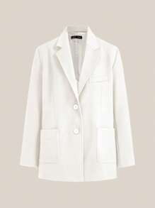 Maija New Years Women Long Sleeve Simple Versatile Blazer,Autumn/Winter - Beige - View 7