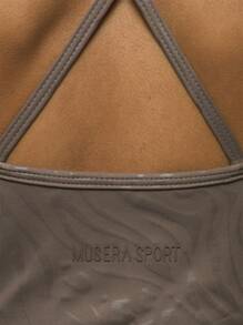 Musera Sport Strappy Animal Print Sports Bra, Padel, Tennis, Pickleball Gym Fitness