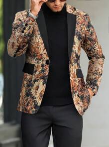 Manfinity AFTRDRK Men's Casual Blazer Jacket, Simple & Fashionable For Daily Wear - Multicolor - View 5