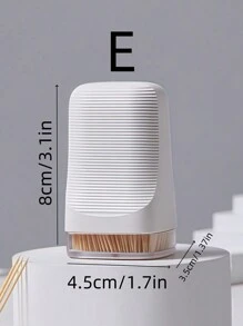 1pc Toothpick Box, Creative Toothpick Dispenser ,Home Toothpick Container, Household Furniture Toothpicks Toothpick Holder Toothpick Bucket,Plastic White(Multiple Styles Available) - White - View 5