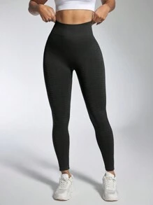 SHEIN Sports Simple Solid Color Sports Leggings, Fashion Casual Everyday Wear - Multicolor - View 7