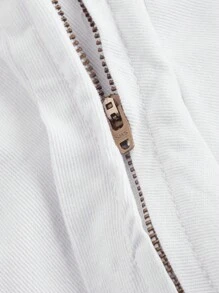 SHEIN MOD Falda corta casual de mezclilla con nudo en la cintura y pliegues