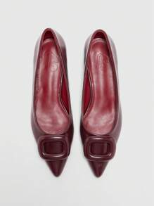 CUCCOO BIZCHIC New Retro Fashion Versatile Simple Commuting Women Shoes Spring Shoes Spring Break Easter - Burgundy - View 2